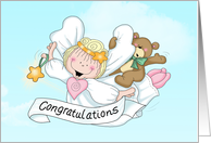 Angel Star Baby Congratulations card