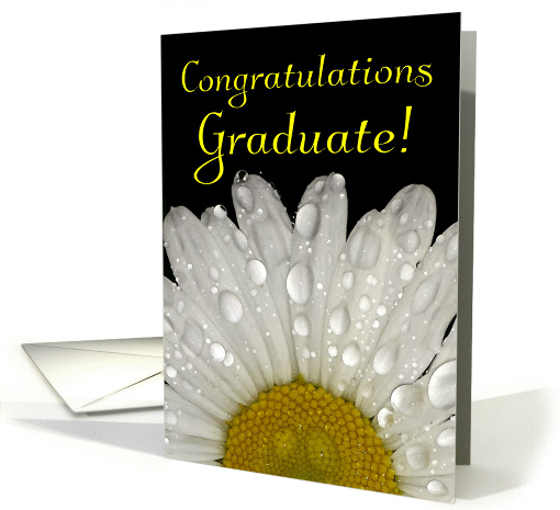 Congratulations On Your Graduation -Montauk Daisy Dew on Petals card