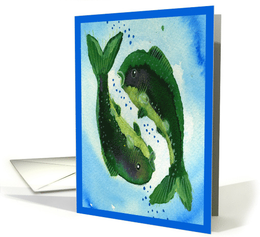 Pisces Zodiac Horoscope Fish Birthday February 19  March 20 card