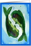 Pisces Zodiac Horoscope Fish Birthday February 19  March 20 card