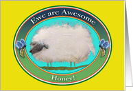 EWE are Awesome Honey! Congratulations Graduation Sheep Art card