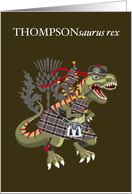THOMPSONsaurus Rex Scotland Ireland Family Tartan Thompson card