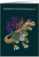 NEWFOUNDLANDsaurus Rex Scotland Canada Newfoundland Clan Tartan card