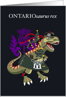 ONTARIOsaurus Rex Scotland Ontario Canada Clan Tartan card