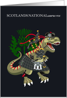 SCOTLANDSNATIONALsaurus Rex Scotlands National Clan Tartan card