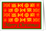 Christmas card with West African Adinkra symbols card