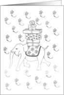 Color-Your-Own Elephant card