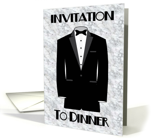 Tuxedo Invitation To Dinner card (1413916)