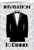 Tuxedo Invitation To Dinner card