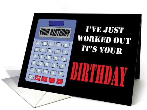 Calculator Birthday card (1426666)