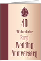 Our Ruby Wedding Anniversary card