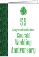 Congratulations On Your Emerald Wedding Anniversary card
