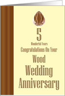Your 5th Wood Wedding Anniversary card
