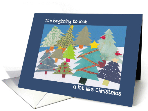Christmas Trees - Winter scene card (1411998)