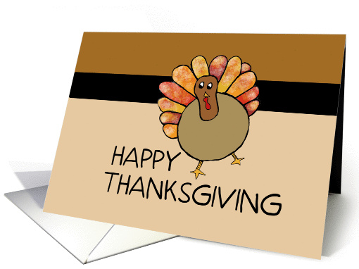 For anyone on Thanksgiving - whimsical Turkey art card (1453846)