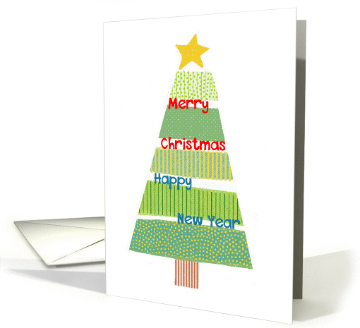 Merry Christmas - Happy New Year - Christmas Tree card (1459230)