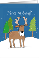 Peace on Earth - Deer - Christmas card