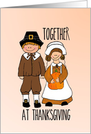 Thanksgiving - Pilgrims - Together card