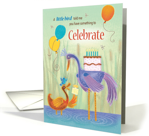 Bird Lovers Birthday Tweeting card (1486418)