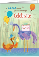 Bird Lovers Birthday Tweeting card