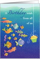 Fish Lovers Birthday Wish From All card