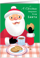 Beer Lover Humorous Santa’s Christmas Request card