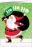 Humorous Santa Christmas Sanitation Business for Customer card