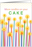 Colorful Candles Reasons to Celebrate Birthday card