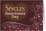 Heart Polka Dots Singles Awareness Day Chocolate February 15 card