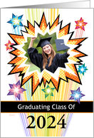 Graduation Party Invitation Fireworks Customize Year And Photo card
