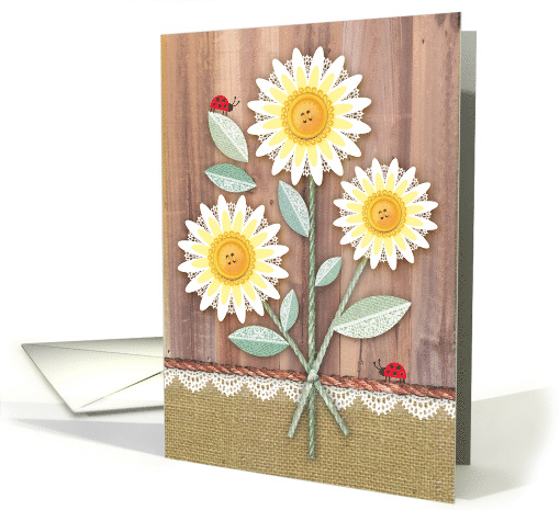 Rustic Daisy Lady Bugs Happy Mother's Day For Mom From... (1522550)