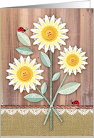 Rustic Daisy Lady Bugs Happy Mother’s Day For Mom From All Children card