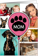 Happy Birthday Balloon From Pet to Mom Custom Photo card