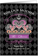 Mother’s Day Crown Heart for Mother Queen from Son and Daughter-In-Law card