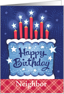 4th of July Patriotic Custom Birthday Cake Candles 5 Star card