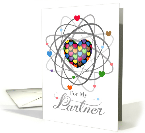 Partner Valentine Atom Heart LGBTQ card (1669672)