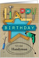 Handyman Happy Birthday Carpentry Project card