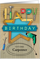 Carpenter Happy Birthday Carpentry Project card