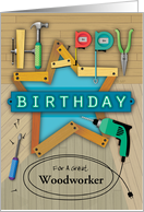 Woodworker Happy Birthday Carpentry Project card