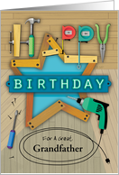 Grandfather Happy Birthday Carpentry Project card