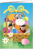 Both of you Custom Photo Easter Basket Eggs card