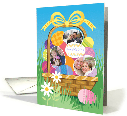 From Both of Us Custom Photo Easter Basket Eggs card (1677542)