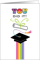 LGBTQ Rainbow Graduation Gay card