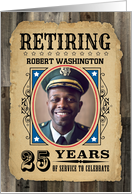 25 Years Custom Name Retirement Invite Wanted Poster card