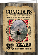 23 Years Custom Name Retirement Congratulations Wanted Poster card