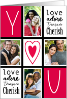 4 Custom Photos Tic-Tac-Toe you Valentine card