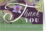 Thank You For Sympathy Purple Green Lily Pad card