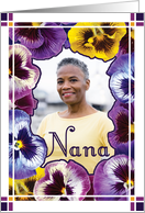 Nana Photo Happy Mother’s Day Pansy Border card