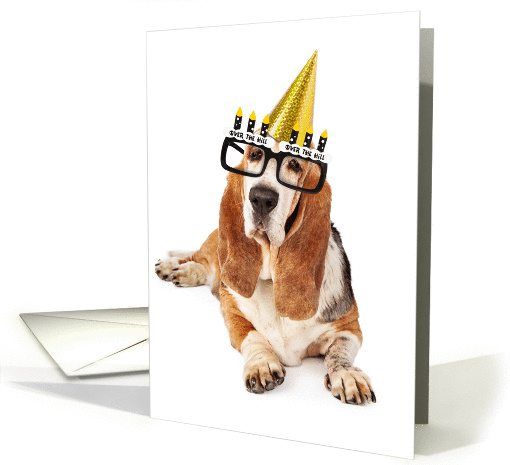Funny Over The Hill Dog card (1413652)