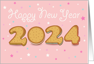 Cookies New Year Greetings 2024 card